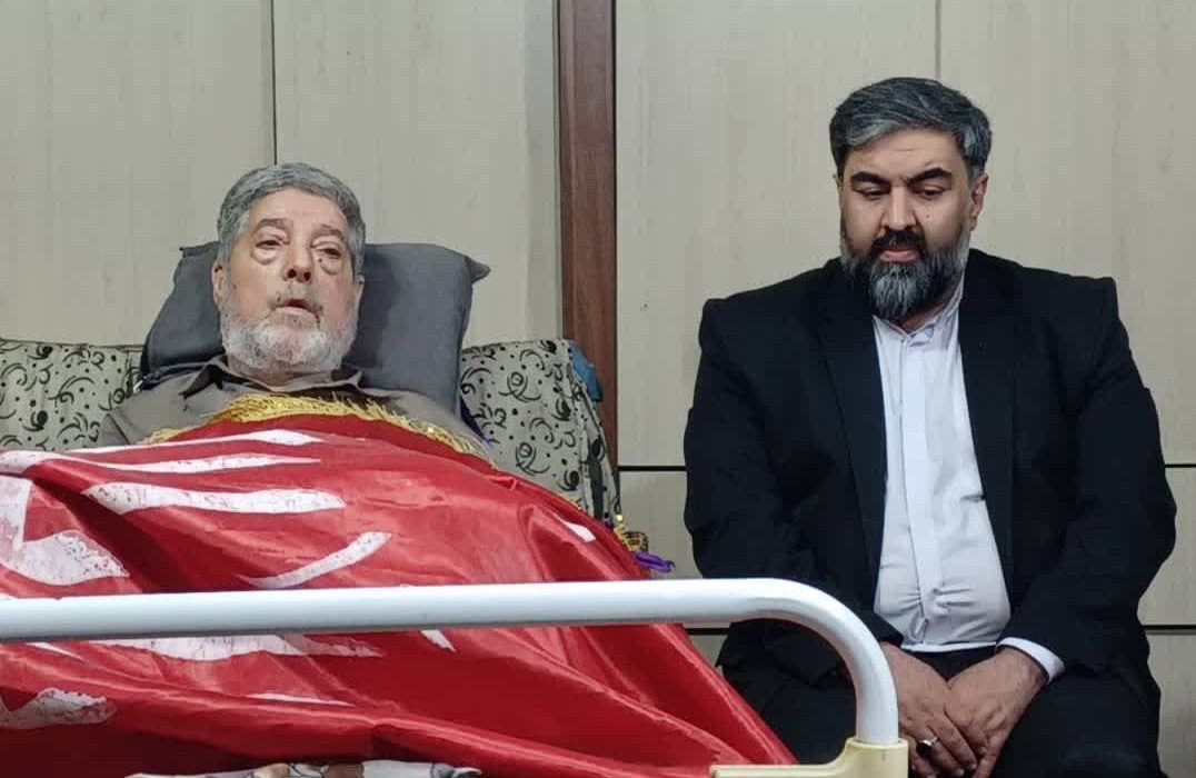 عیادت و تجلیل از جانباز سرافراز حاج غلامحسین صفایی